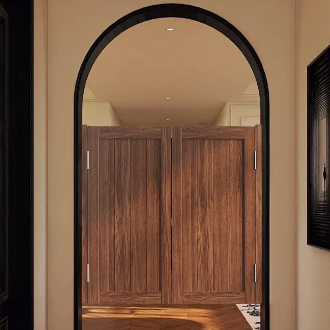 30/32/36 Zoll breite Salonschwingtüren, Innentüren aus Massivholz, Salon-Cafétüren, Trenntüren im westlichen Stil für Schlafzimmer, Veranda, Keller, Thekeneingang (Weiß, 86 x 100 c