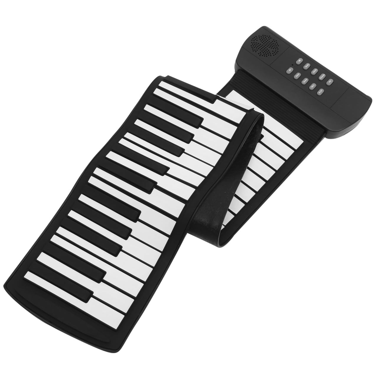 Pianoforte Pieghevole a 61 Tasti in Silicone Nero per Ragazzo Ragazza | Pianoforte Digitale Portatile, 1000 mAh, 128 Timbri, Apprendimento e Intrattenimento, Ingresso Audio MP3