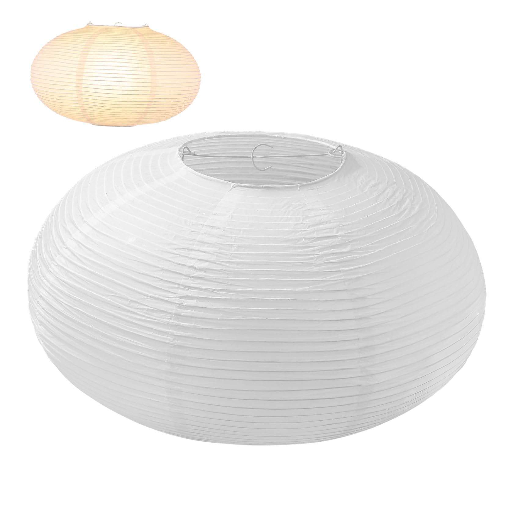 Paralume Lanterna di Carta Bianco per Lampadario Sospeso