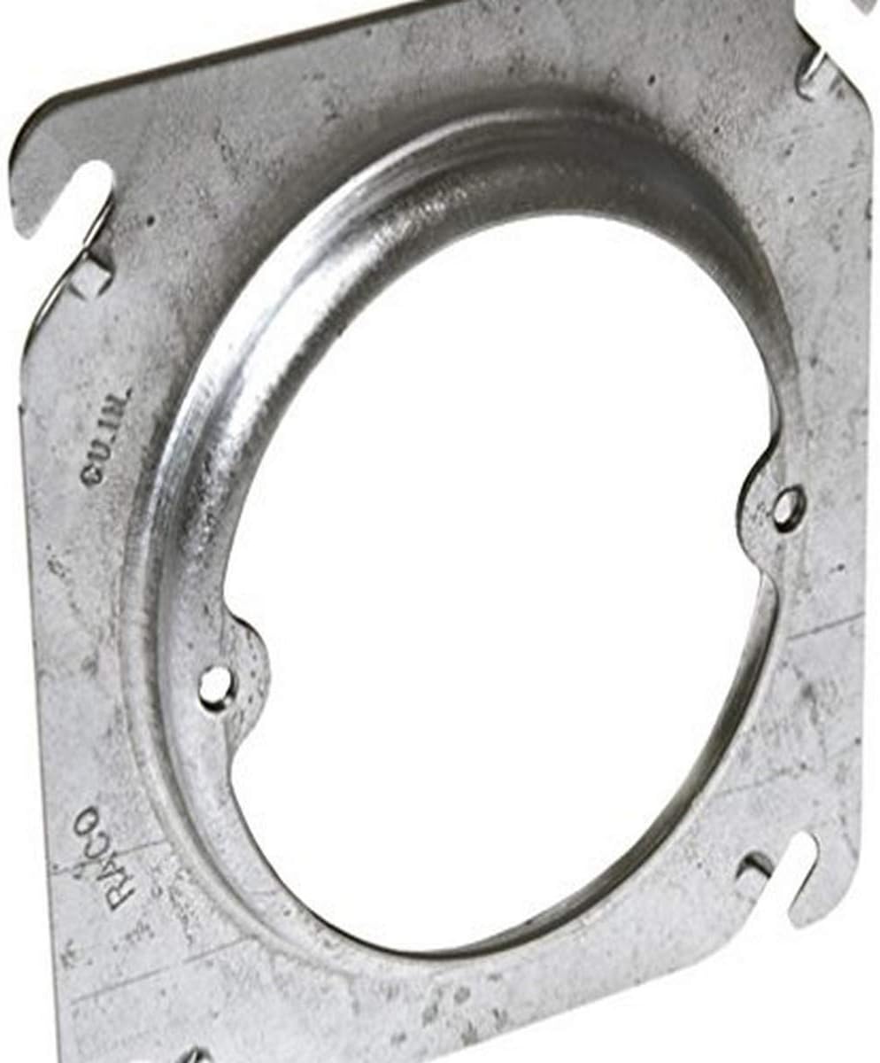 RACO 767 Square Mud Ring Fixture Cover, 1/2-Inch, Raised, 4-Inch (Pack of 25)