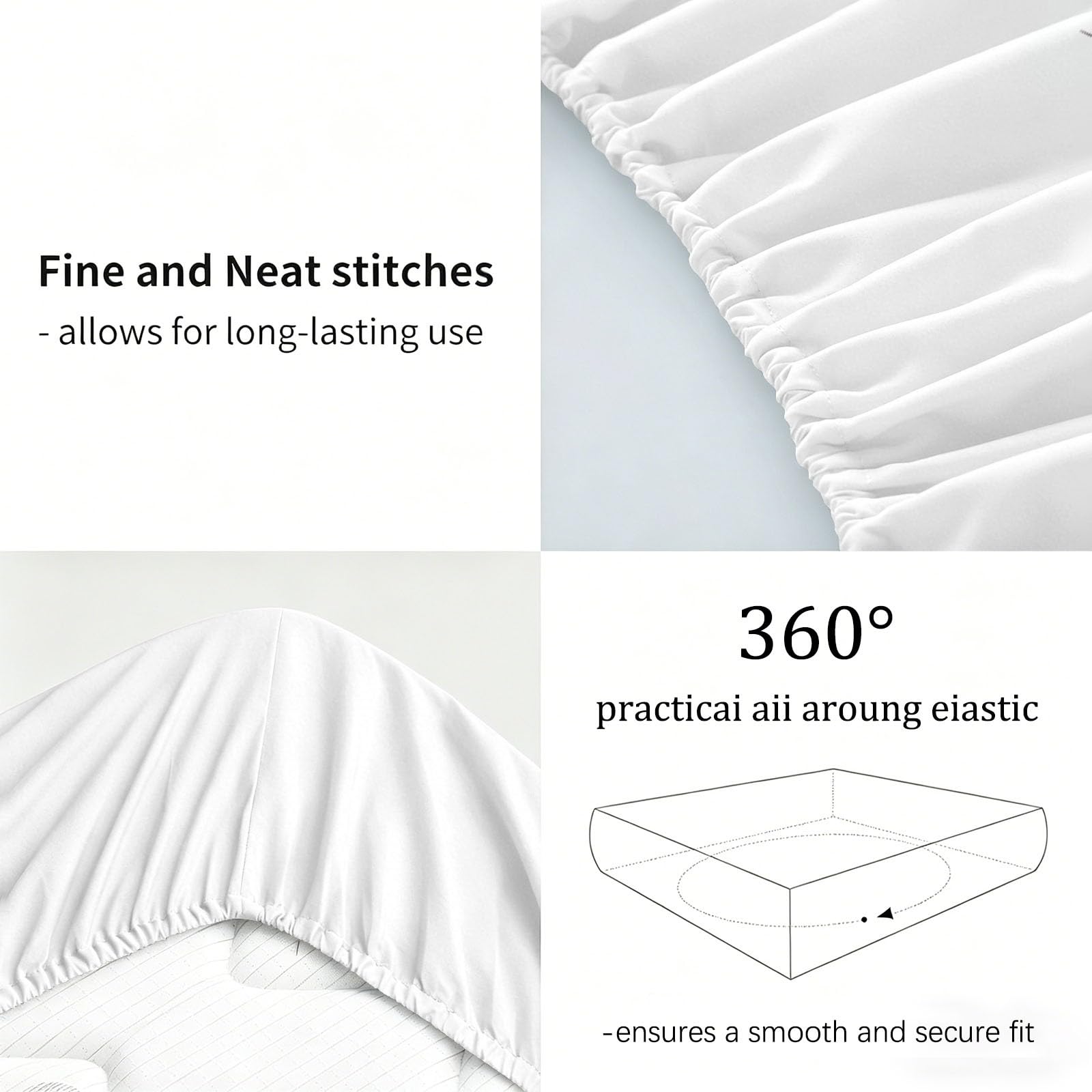 Sábanas de Bambú Golondrinas Sábana bajera Microfibra Esquina Profunda Ropa de Cama Chino Asiático Funda de Colchón Antideslizante Lavable para Adultos Adolescentes Dormitorio 200 x 200 cm