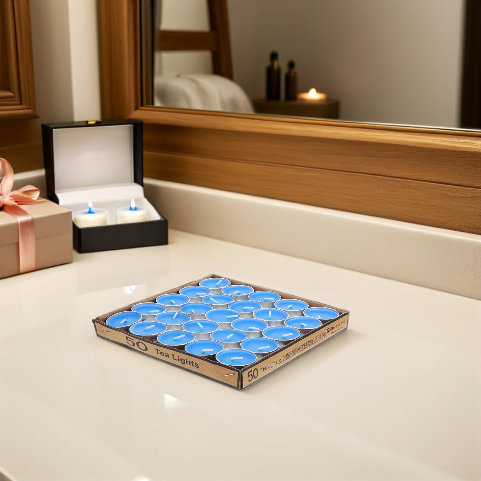 Alipis 50 Pezzi Tealight Non Profumate Confezione da Rotonde Eleganti per Matrimoni Romantiche e Decorazioni per Speciali