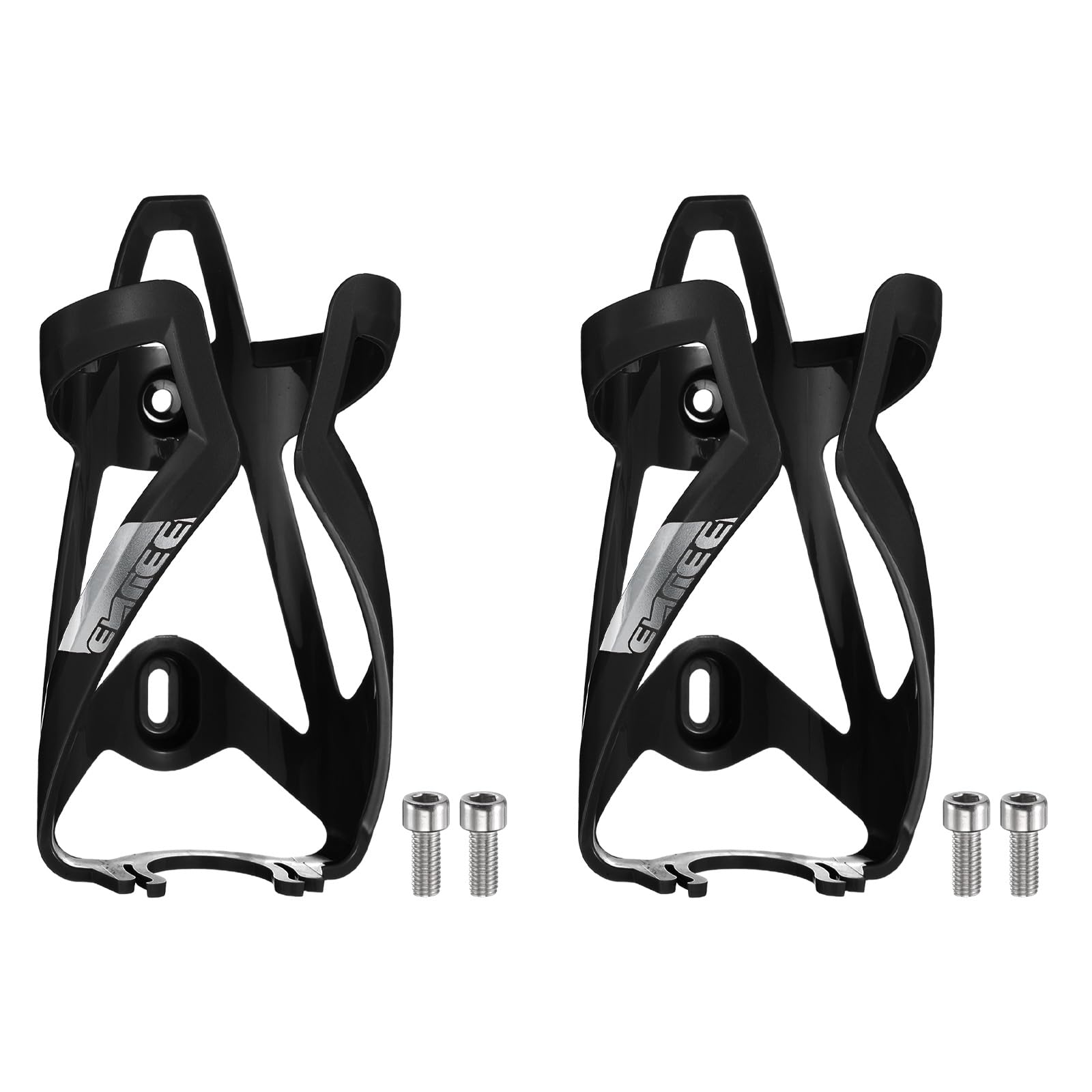 sourcing map 2pcs Bicycle Water Bottle Holder Bike Bottle Cages Cycling Cup Holder for MTB Road Gravel, Black
