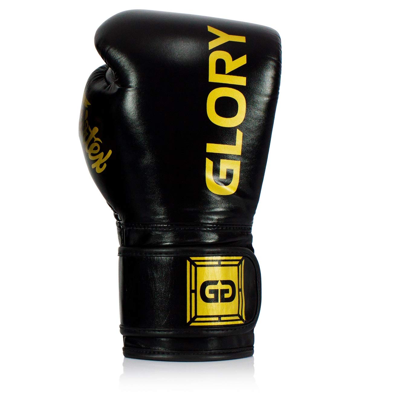 Fairtex Boxhandschuhe Fairtex X Glory - Schwarz - Boxhandschuhe für Kickboxen Sparring Muay Thai aus Leder - Handgefertigt in Thailand - Offizielle Glory Kickboxing Boxhandschuhe (12oz)