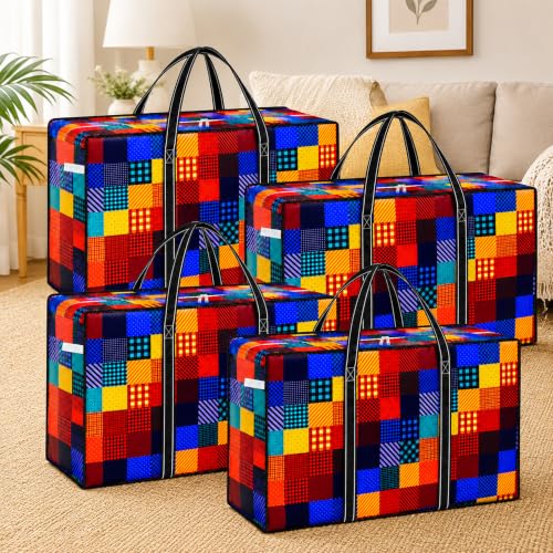Image of Storite 4 Pack Printed Multi-Purpose Plastic Heavy Duty 152L Storage Bag