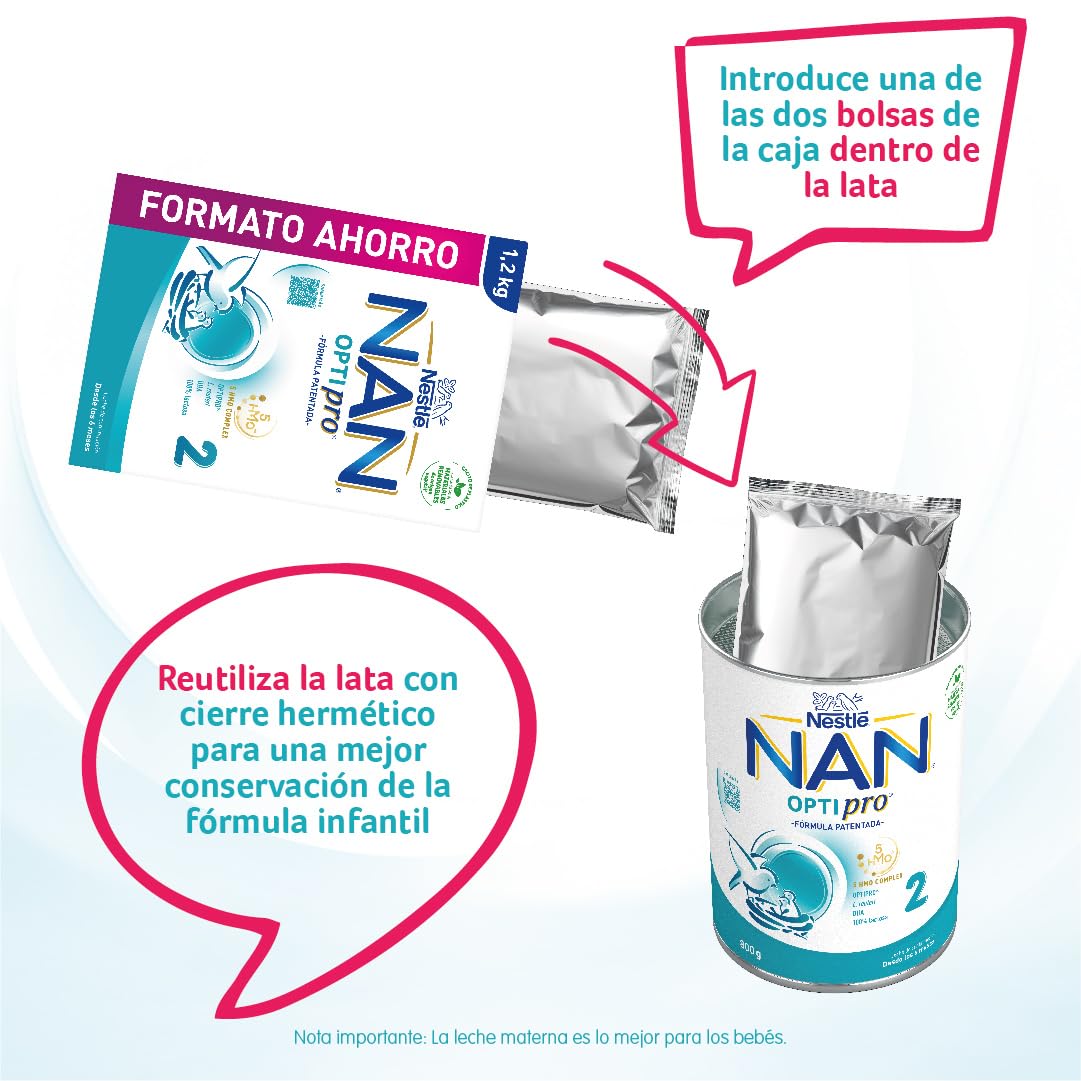 Nestlé NAN OPTIPRO 2 Leche de continuación en polvo 1200g