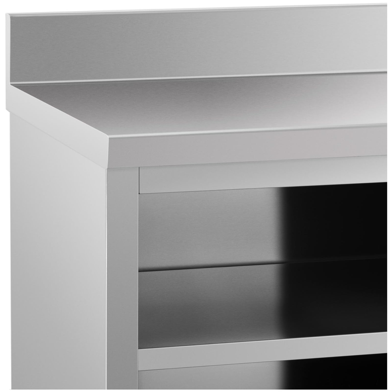Royal Catering Mueble Neutro en Acero Inoxidable Armario RCSSCB-180X60-E-B (180 x 60 cm, 2 puertas correderas, 600 kg de capacidad de carga)