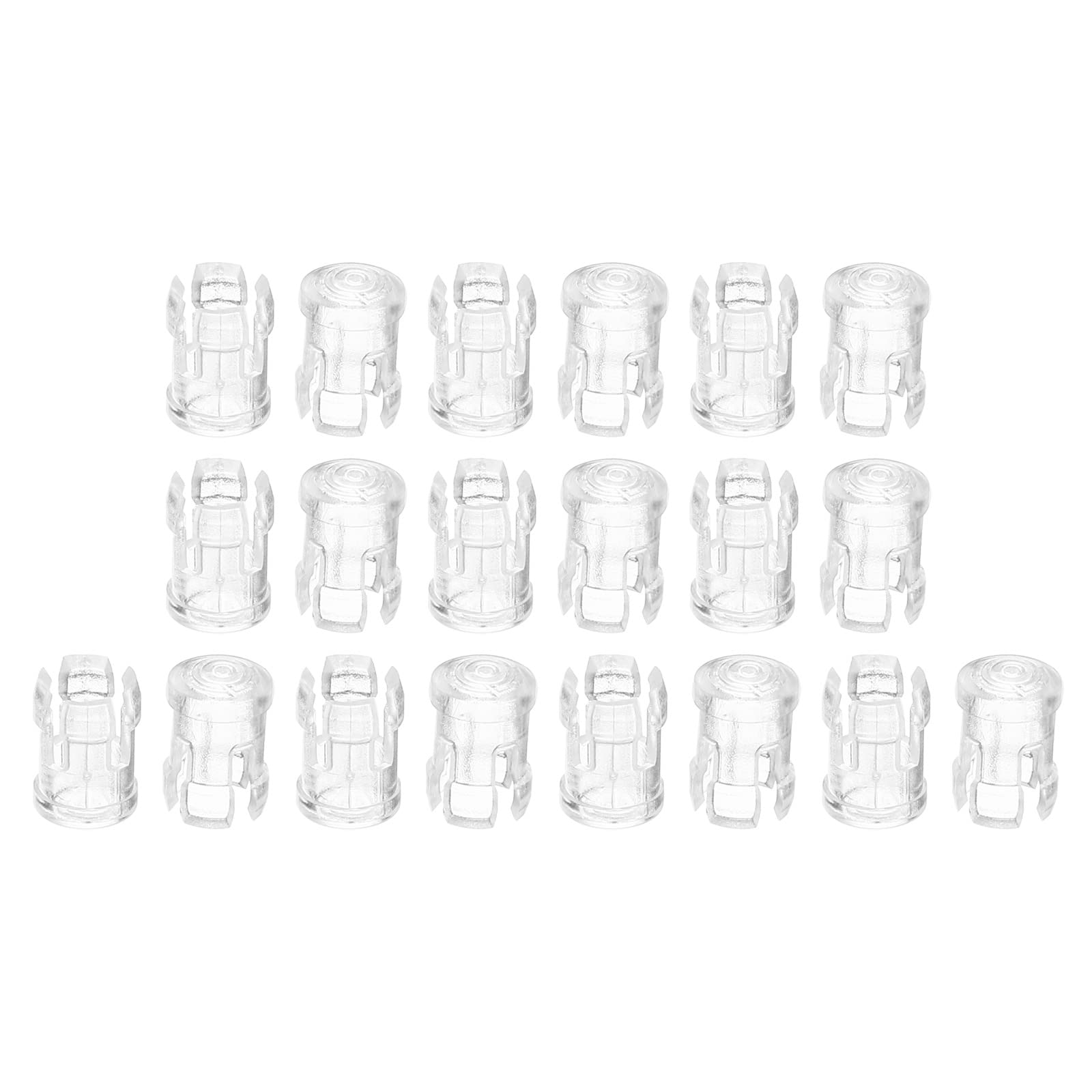 PATIKIL 3mm Emitting Diode Holder, 20 Pack LED Holder Clip Mounting Bracket Socket Cap for Lamp Bulb Bezel Mount Panel LED Display, Transparent