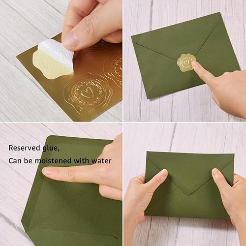 Miniatura 10 de Paquete de 50 sobres coloridos A7 de 5 x 7 pulgadas, sobres de invitación con solapa en V para tarjetas de 5 x 7, cumpleaños, bodas, graduaciones,