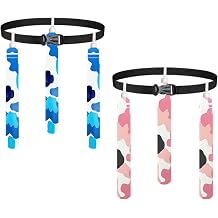 Durable Flag Football Belts 2 Pack with Flags, Adjustable Waist Belts, Water Resistant Easy to Clean Flags for Youth