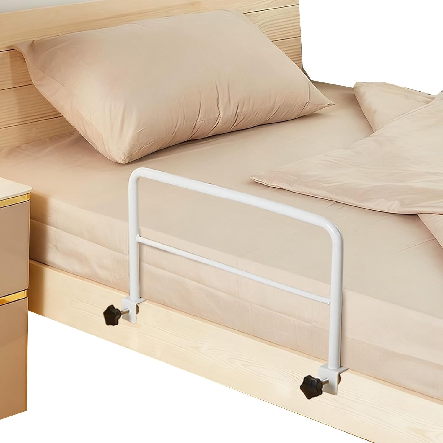 Sponde Letto Anziani Anticaduta,Barriera Letto per Adulti,Sponda Letto Matrimoniale Universale,Sbarra di Sicurezza Robusta Protezione Letto Anziani,Corrimano Ausiliario di Sicurezza 80×30cm