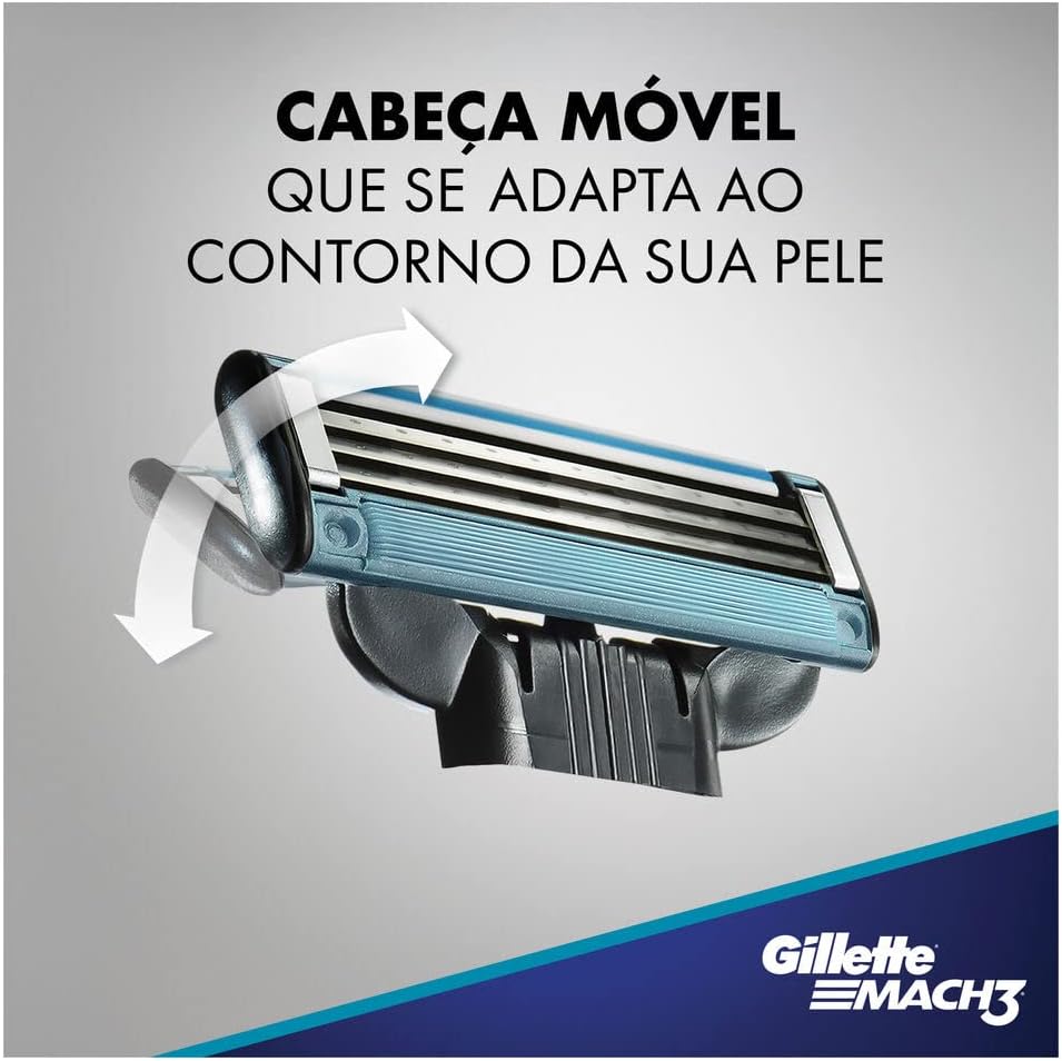 Gillette Aparelho De Barbear Mach3 Acqua-Grip + 2 Cargas