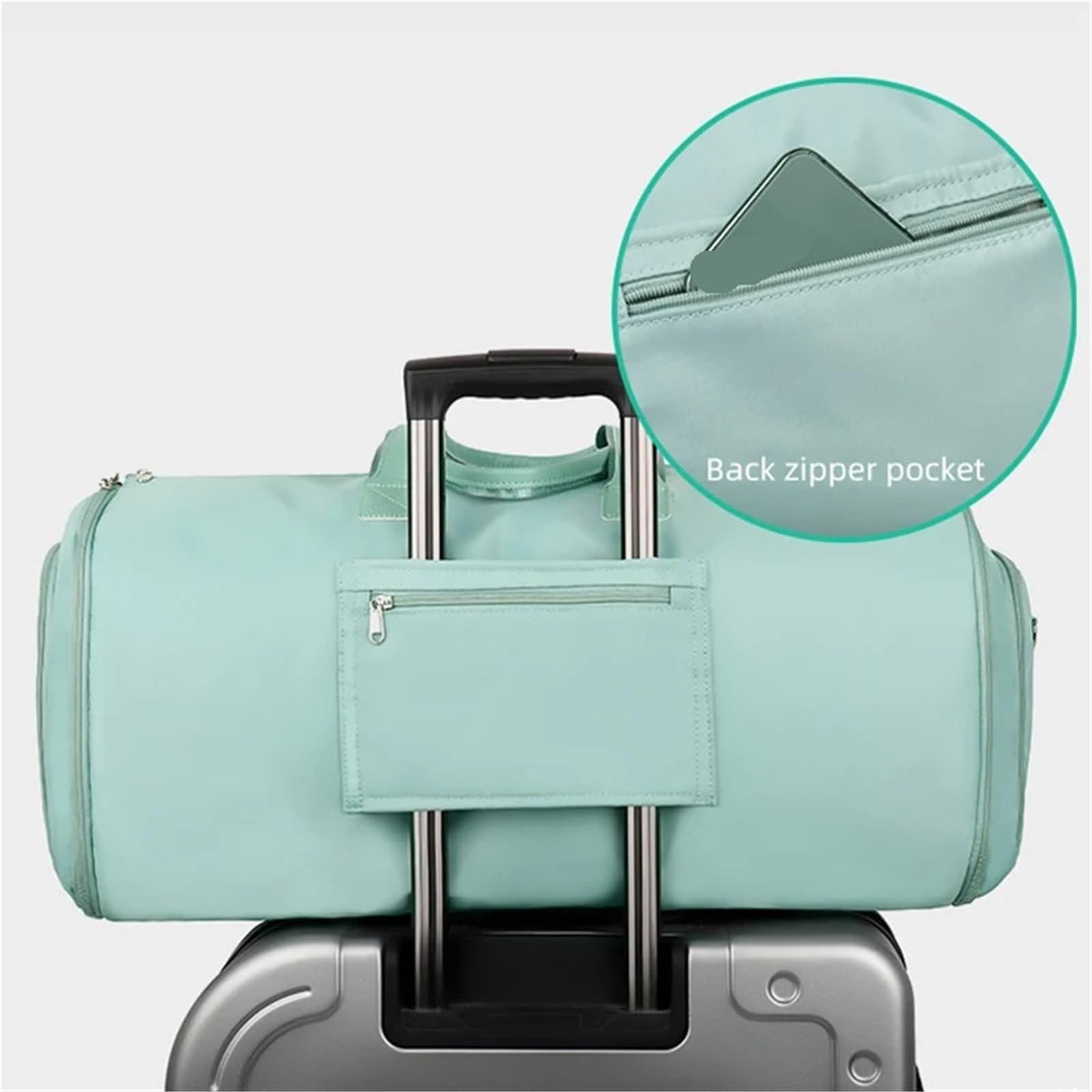 Sporttasche Foldable Gym Fitness Shoulder Bag Suitcase Western-Style Clothes Storage Bags Waterproof Training Yoga Women Crossbody Bag(Khaki)