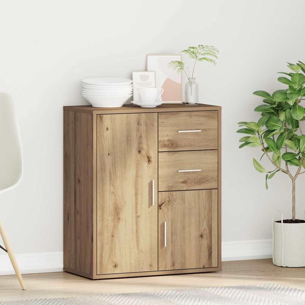 Credenza Rovere Artigianale 60 x 31 x 70 cm Legno Multistrato Marrone,871416