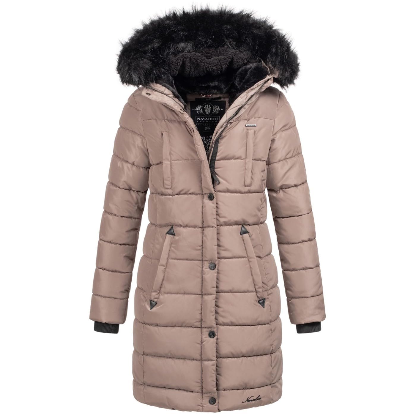 Manteau Impermeable Femme Long Navahoo - Veste Hiver Chaude Avec Fourrure Amovible