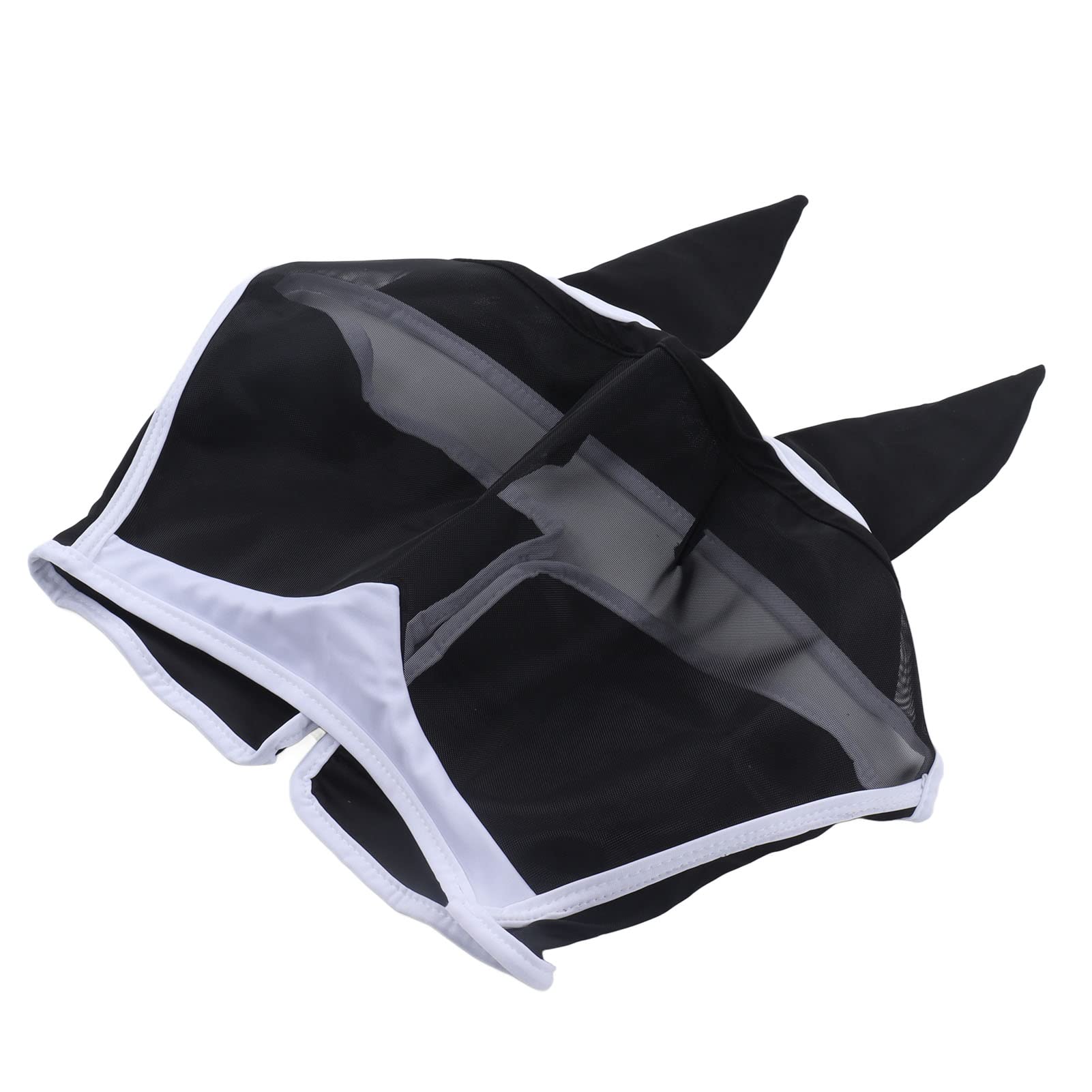 Horse Fly Mask Breathable, Soft Comfortable Breathable Horse Face Mask for Face Protection for Horse, Horse Fly Mask Comfortable Soft Fine Mesh Design Horse Face Mask Horse (Black)