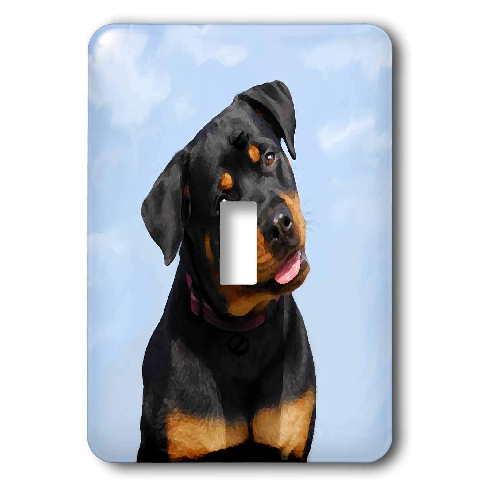 Interrupteur à bascule simple Rottweiler lsp_4375_1 3dRose pour décoration murale