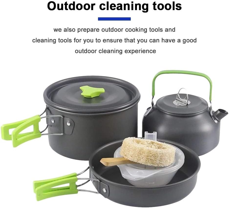 Camping Cookware Kit Cooking Set Travel Tableware Tourism Equipment for Outdoor Hiking Picnic