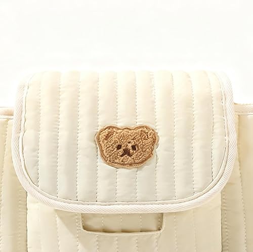 Miniatura 6 de Bolsa para cochecito, dispensador de pañuelos y toallitas integrado, 13.8 in, almacenamiento de cochecito para niños, dispensador de toallitas