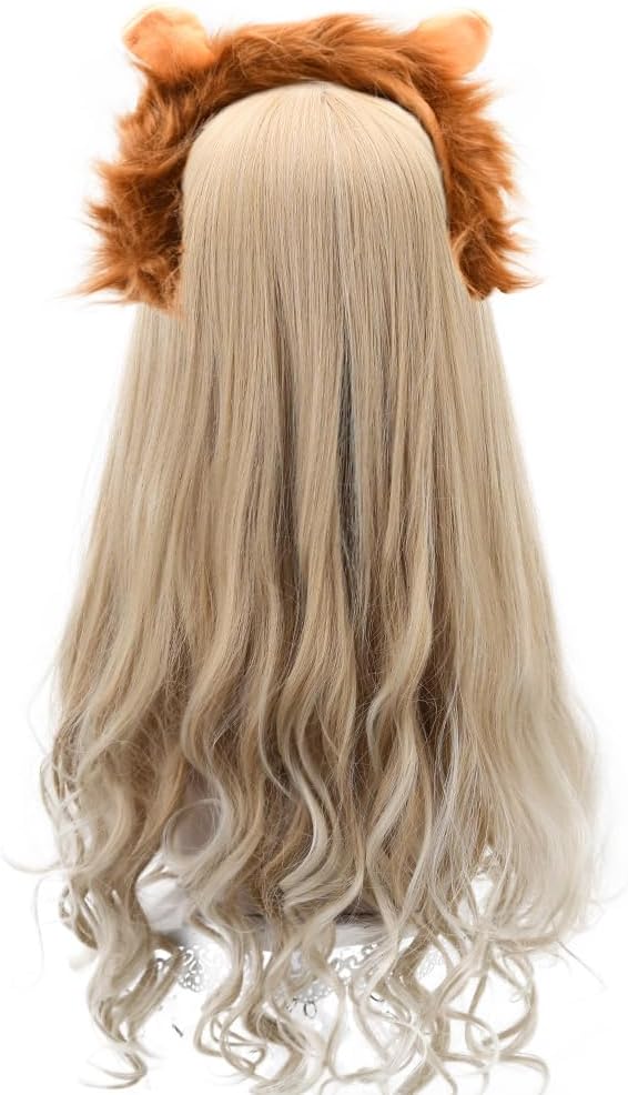 Lion Ears Headband, Faux Fur Animal Costume Accessory, Brown, 6 Pack