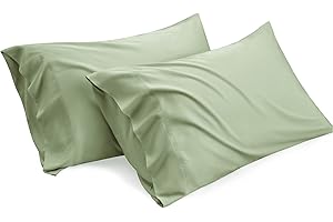 Bedsure Cooling Pillow Cases Standard Size: Sage Tranquility for a Restful Night's Slumber