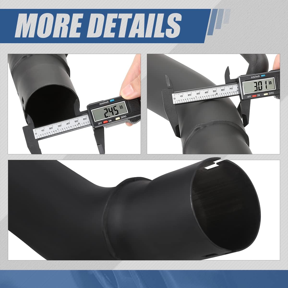 Auto Dynasty 4 Inches Dual Round Muffler Tip Catback Exhaust System Double Walled Tip Axle Back Muffler Compatible with 2010-2013 Chevy Camaro 6.2L, Stainless Steel