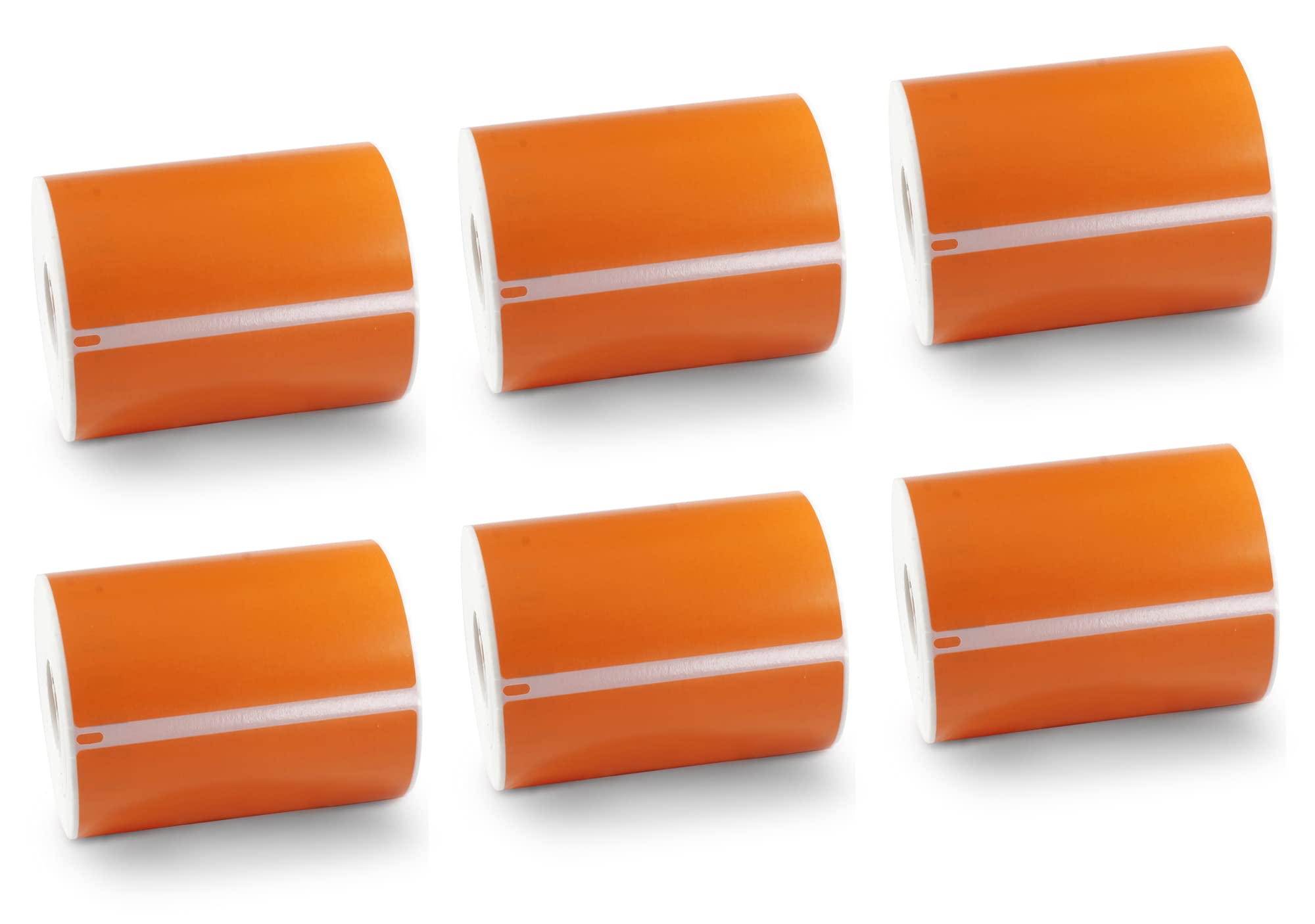 BETCKEY - 6 Rollen Orange Versandetiketten Kompatibel mit DYMO S0904980, 104mm x 159mm, 1320 Farbige Etiketten für LabelWriter 4XL, NICHT passend 5XL