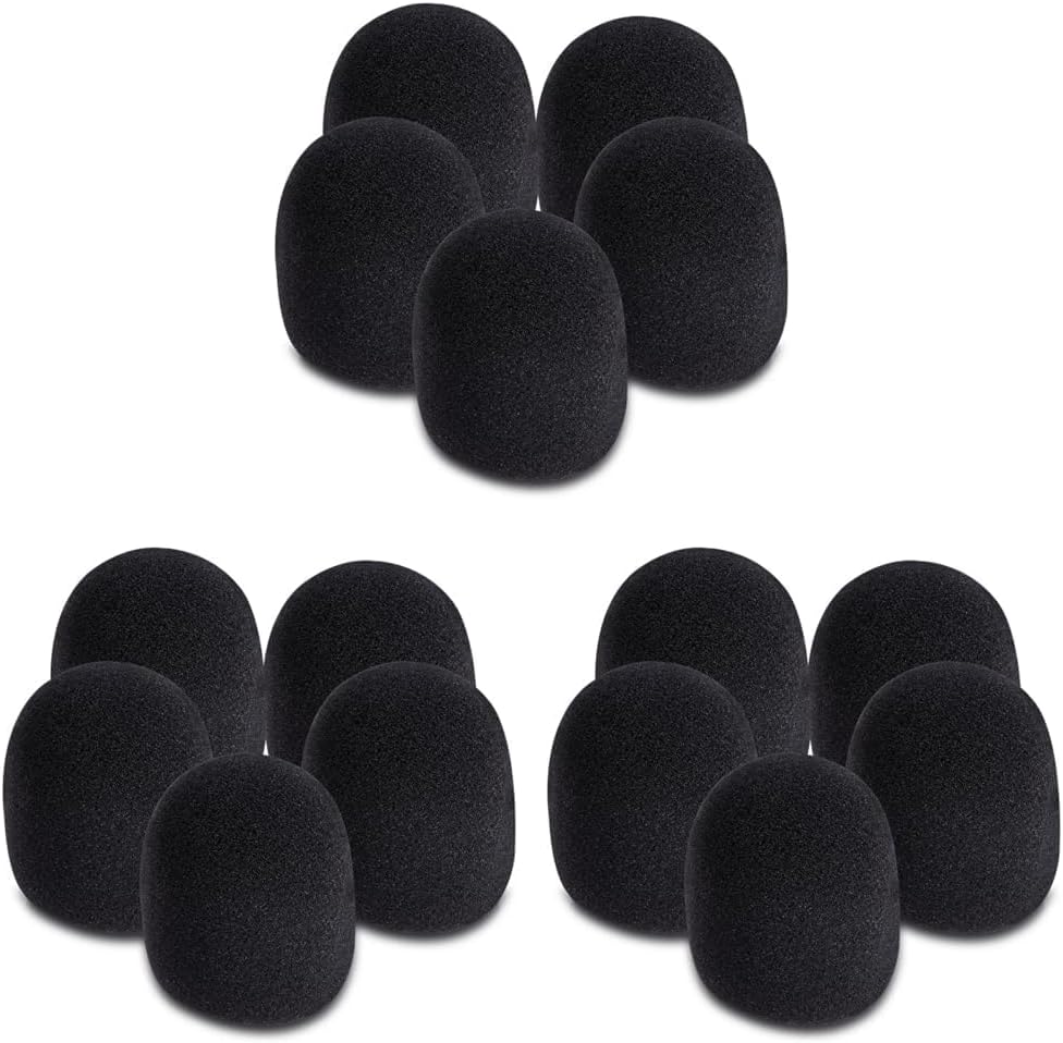 On-Stage ASWS58B5 Windscreen for Handheld Microphones - Black (15-Pack)