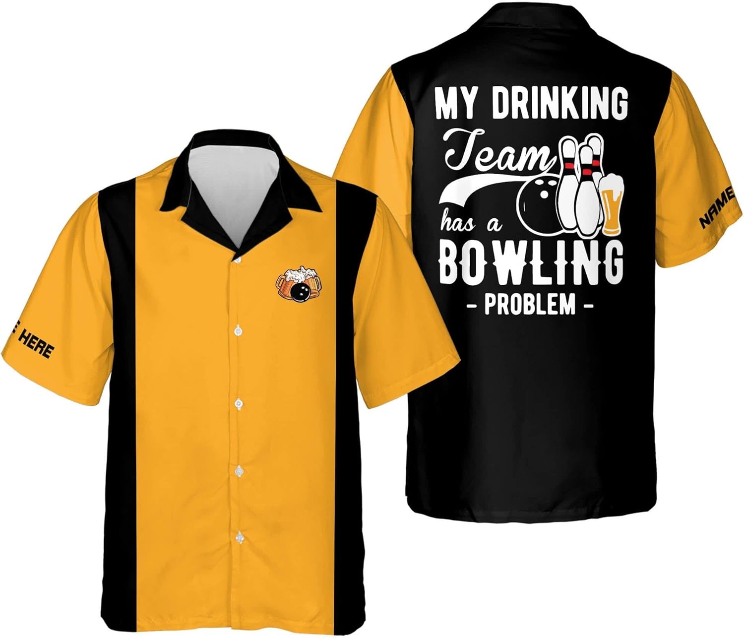 Custom Bowling Shirts, Hawaiian Shirt for Men, Bowling Jerseys for Men, Short Sleeve Clothes Team Lover