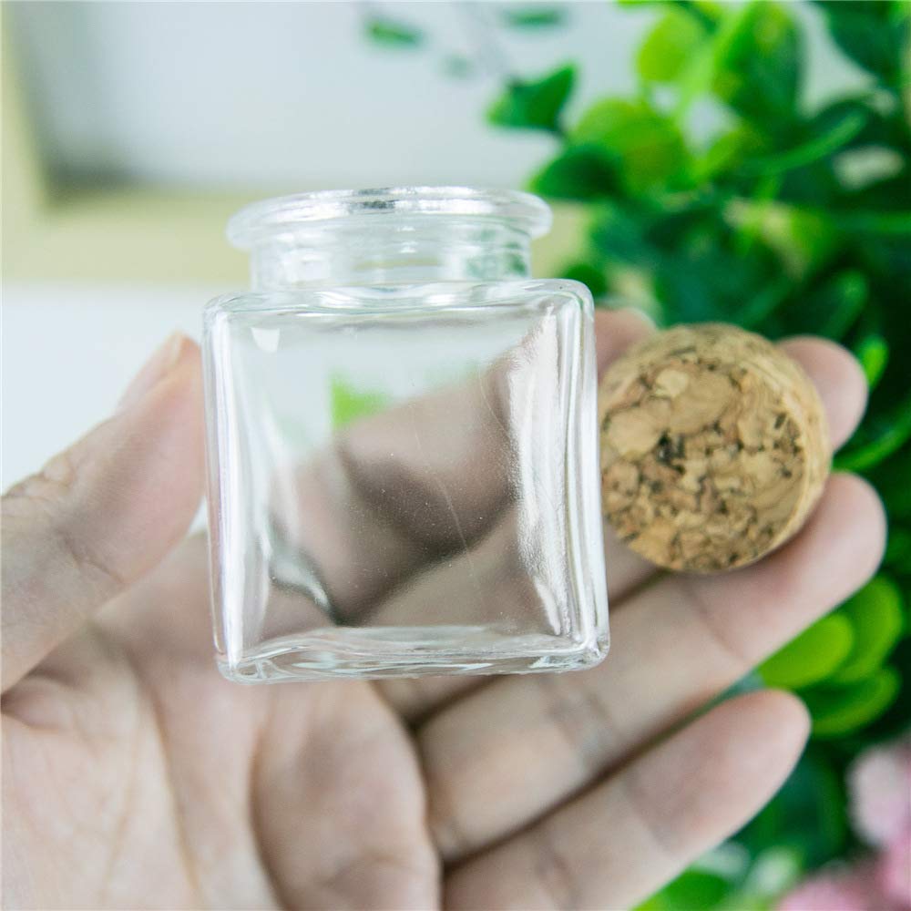 24pcs Leere Glasflaschen Mit Korken Fläschchen Gläser Behälter für Lebensmittel Flüssigkeit Geschenke Lagerung 50ml Glasflaschen Großhandel.