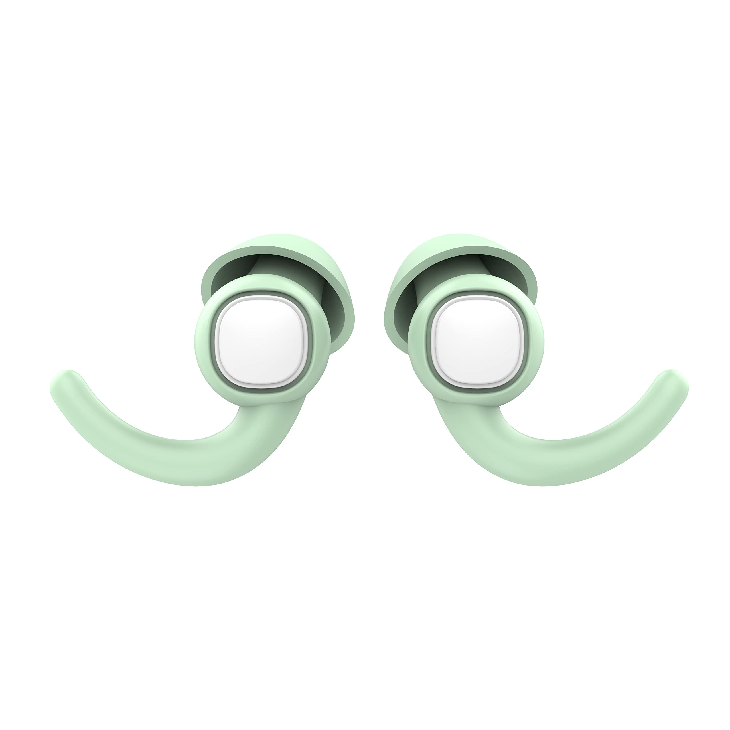 Noise Reduction Earplugs – Super Soft, Reusable Hearing Protection in Flexible Silicone Earplugs for Sleep, Noise Sensitivity & Flights - Noise Cancelling (Light Green)