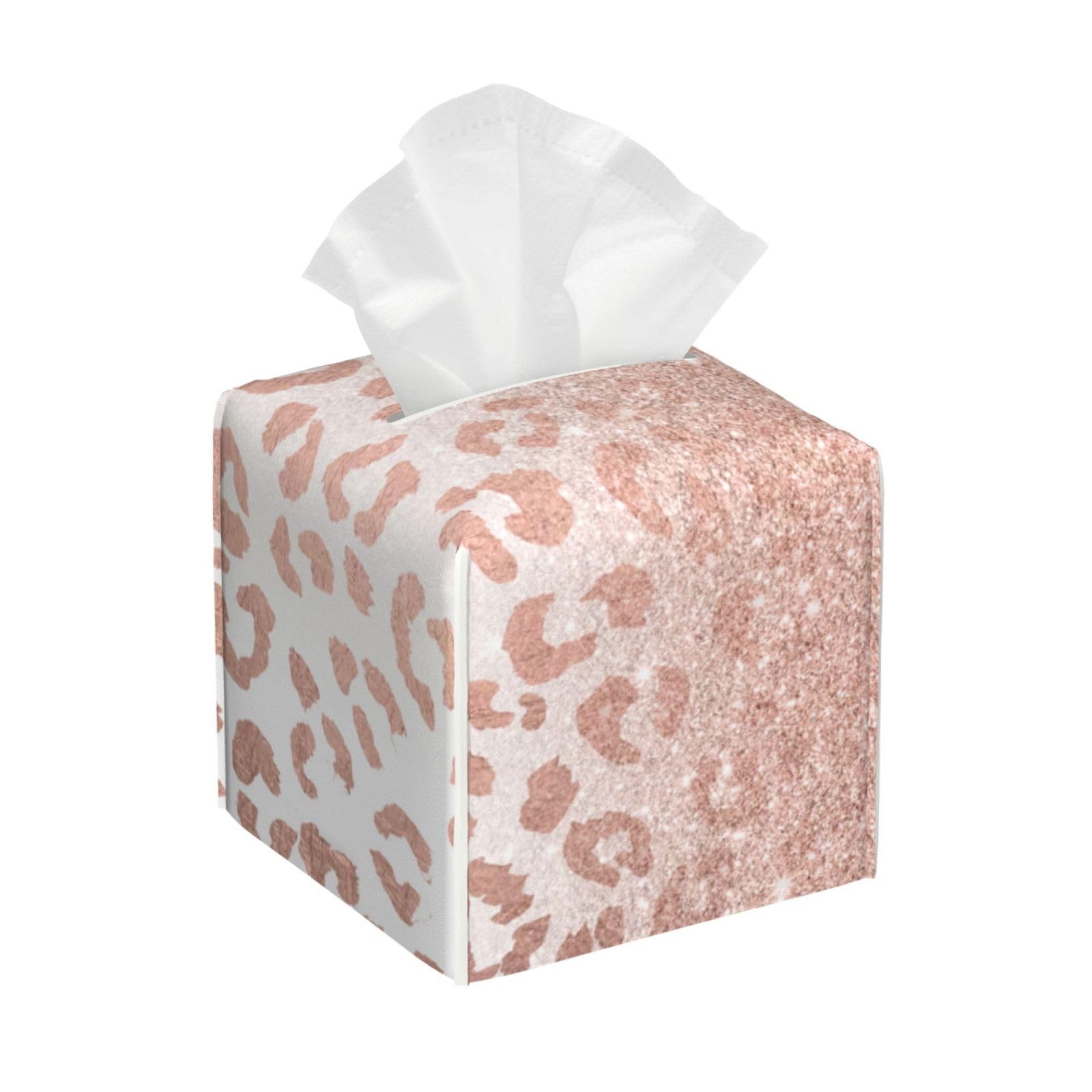 Hdtvtv As Picture Rose Gold Glitter Printed, Tissue Box Cover Tissue Box Holder Tissue Dispenser Tissue Holder
