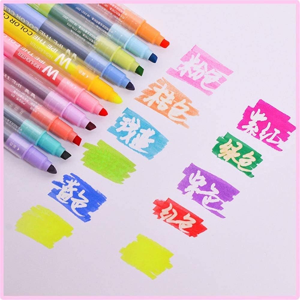 Erasable Highlighters, Double Head Smooth Writing Highlighters, Chisel Tip Assorted Colors High Lighter Markers, Double-end Erasable Highlighter Pen Markers Pastel Liquid Highlighters Color (1) : Office Products