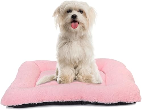 Cama para perros lavable para perros XXS, de lujo, de piel sintética, esponjosa, cómoda, antideslizante, tapete para dormir para mascotas, colchón