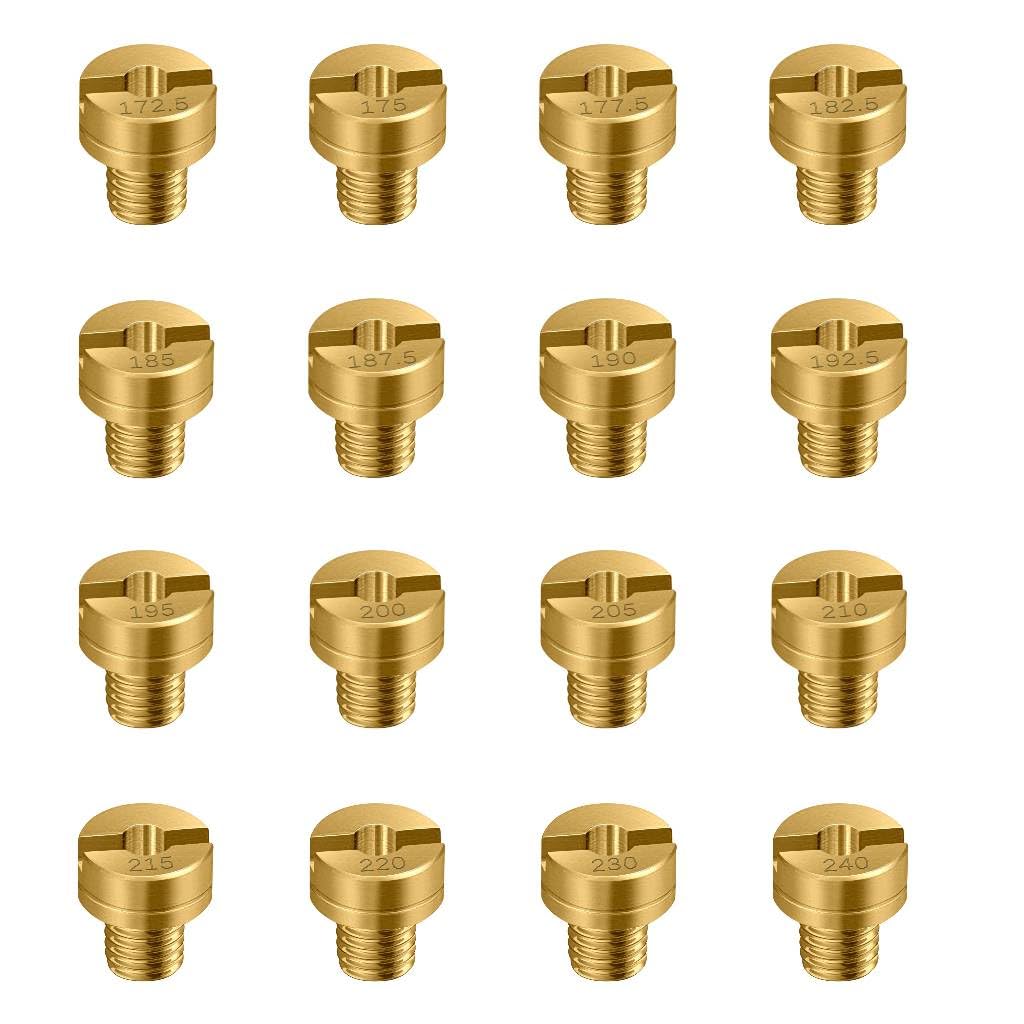 Strongthium 16PCS Large Round N100.604#172.5 ~ #240 Main Jet Kit