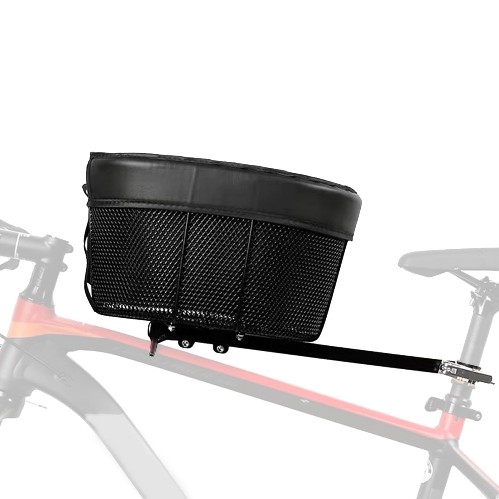 Cesta de Bicicleta para Perros de 6 kg, 34 × 28 × 18 cm, para el portaequipajes – con Marco de Metal Estable, Acolchado Suave, Cesta extraíble, Impermeable, Cesta para Manillar para Perros
