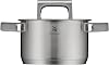 WMF Ultimate Cool 5-Piece Induction Saucepan Set with Stainless Steel Lid Matt Cromargan Stainless Steel Induction Pots Set Uncoated Inner Scale Dishwasher Safe
