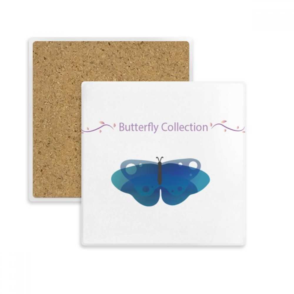 Dessous de tasse papillon bleu en pierre absorbante haut de gamme