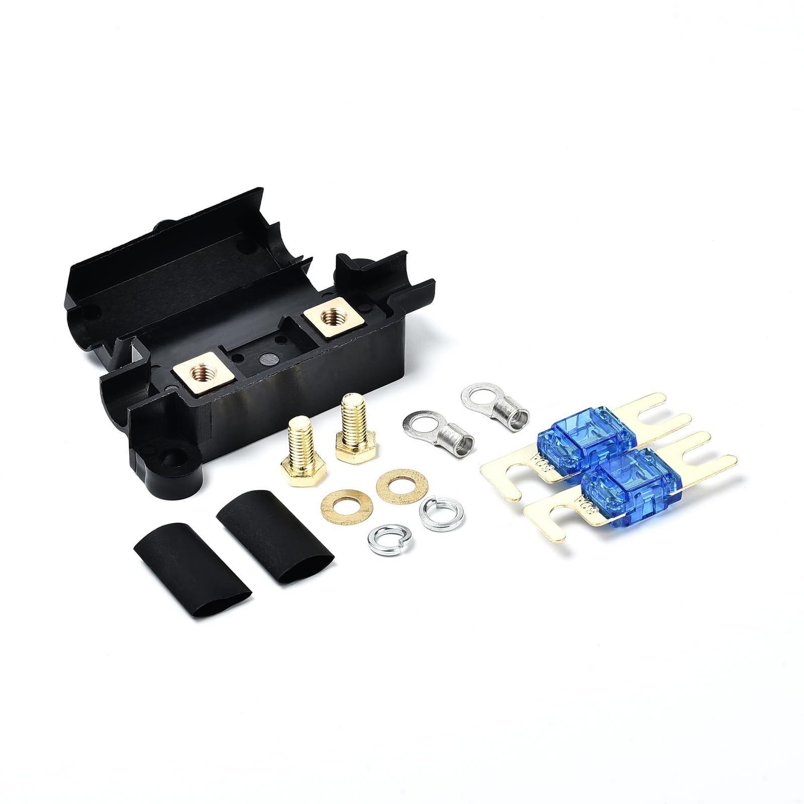 TopHomer 12V 60A Fuse Holder with 2x Blade Fuses - Splashproof Car/Truck/Boat Fuse Box