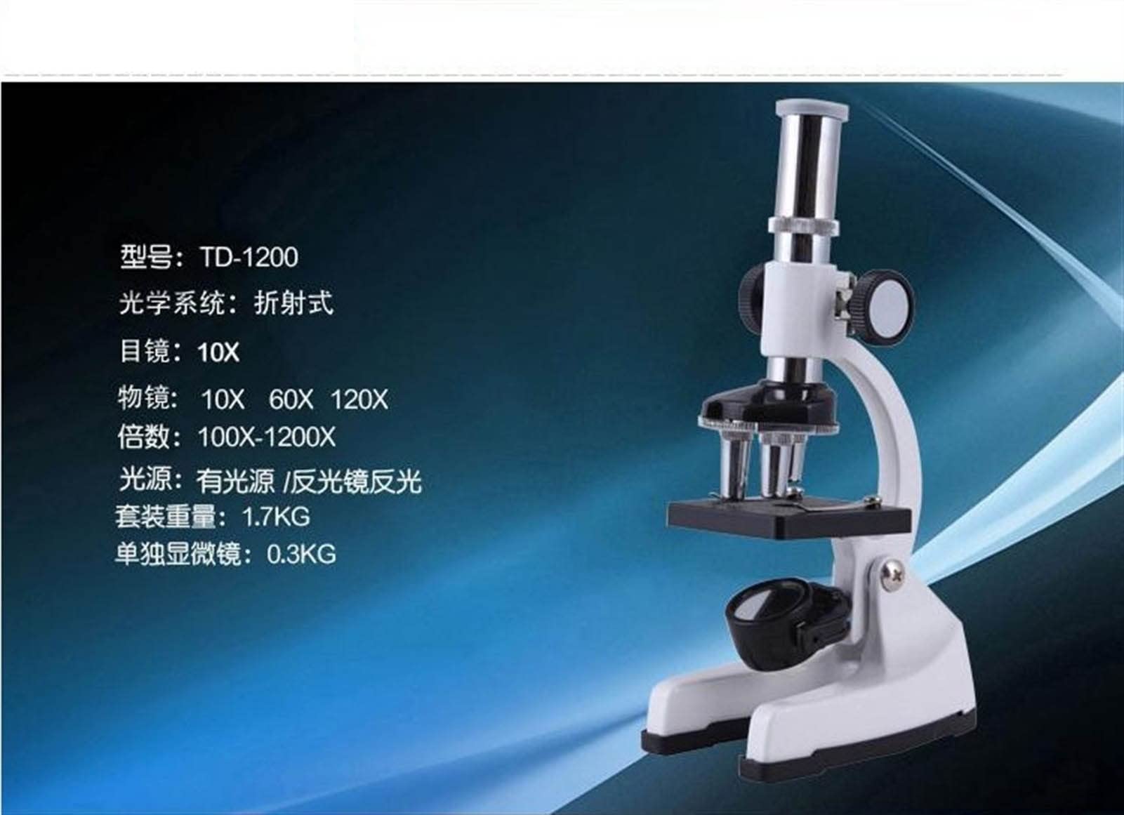 1200x Biologiczny mikroskop Student i dzieci mikroskopowy zestaw mikroskopu