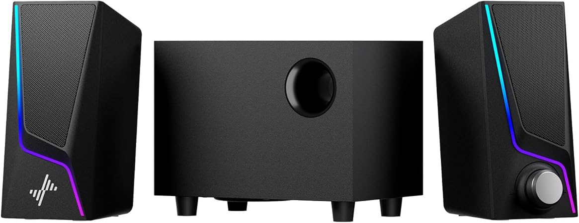 Amazon.com: Nylavee Computer Speakers with Subwoofer, 2.1 Hi-Fi PC ...