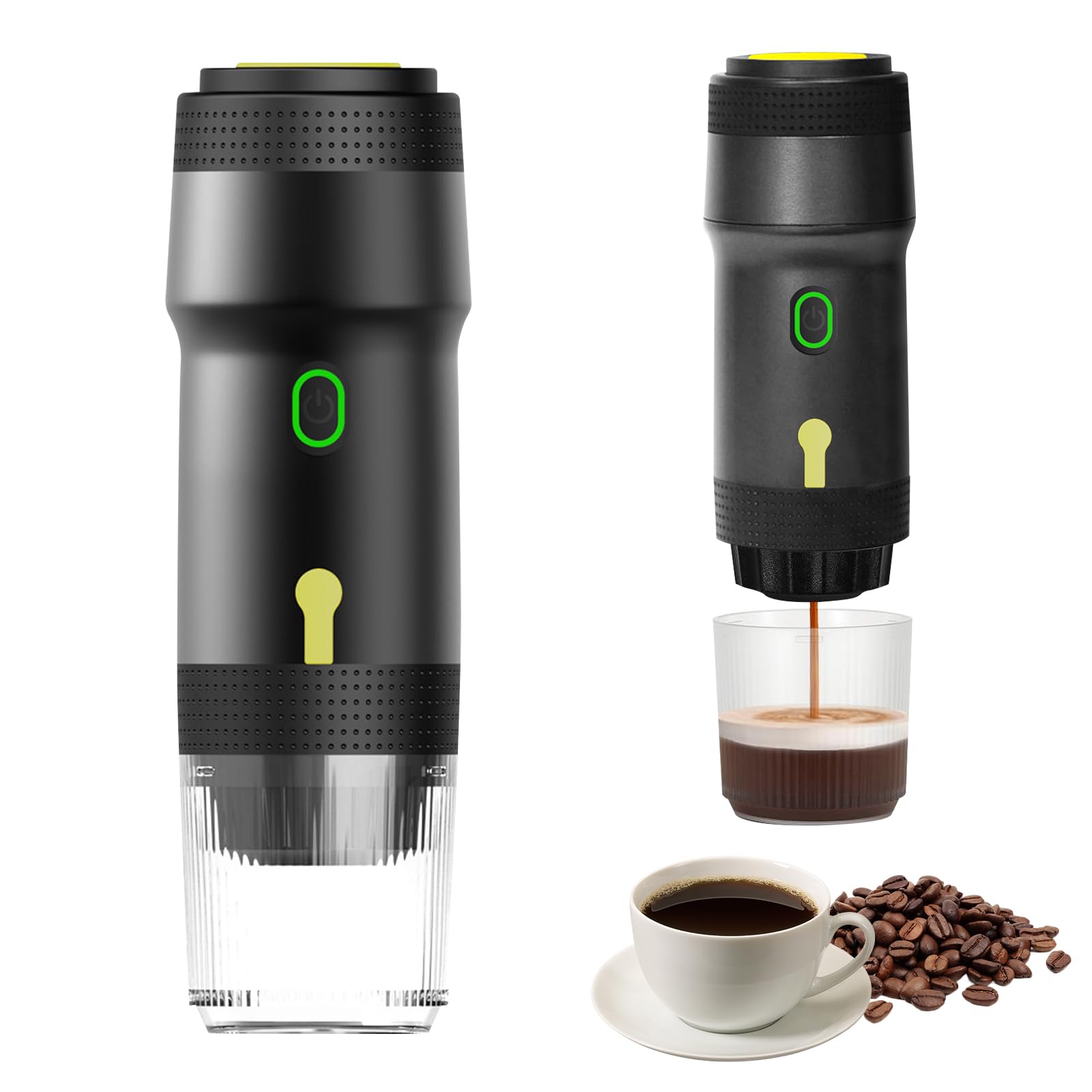 Machine à Café électrique Portable USB/allume-cigare Auto-chauffante Avec Capsule De Café Réutilisable, Convient Pour Voiture, Maison, Bureau