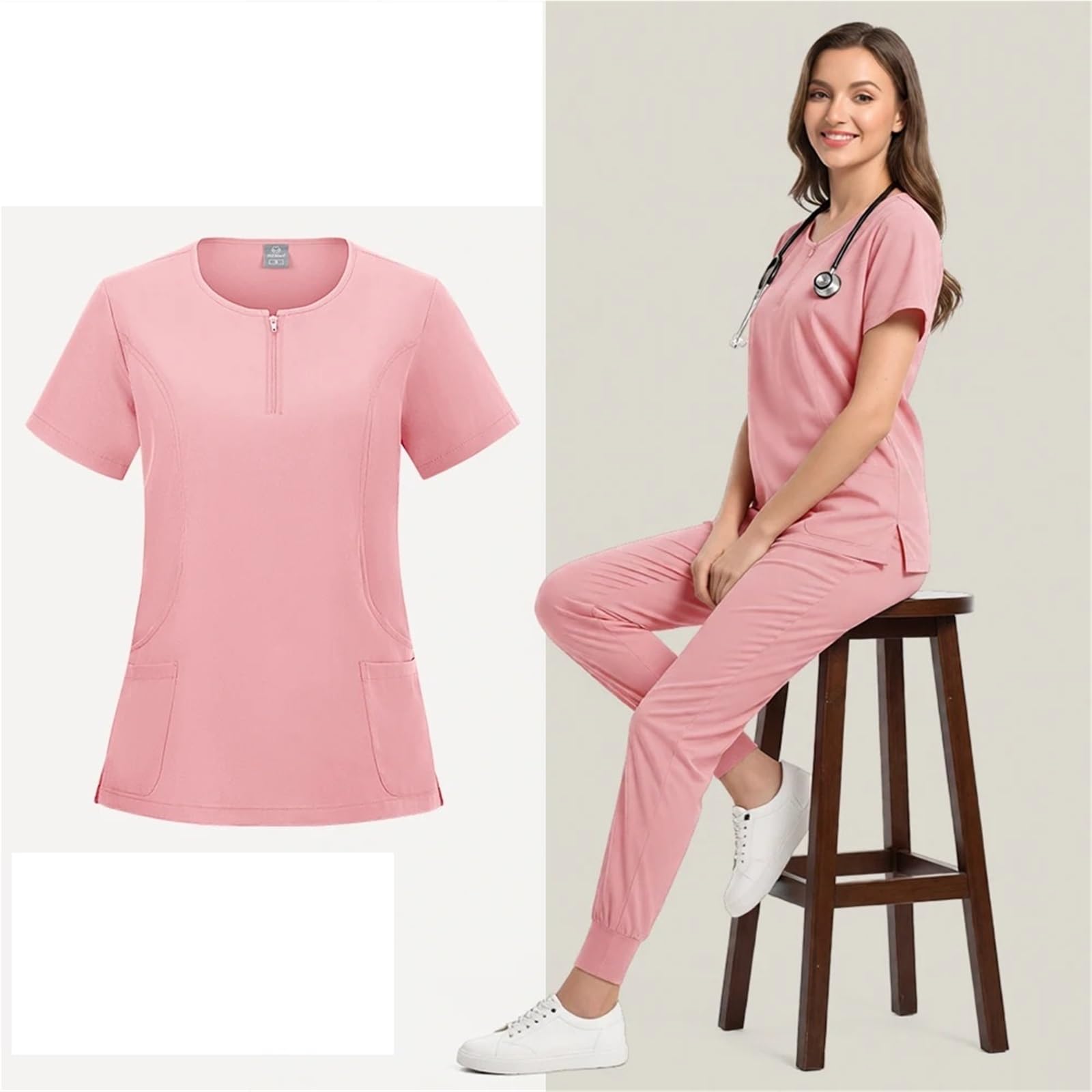 Pflege Kleidung Damen Krankenhaus-Zahnarzt-Klinik-Arzt-Krankenschwester-Sets, Uniformen, medizinisches Chirurgen-Kostüm, pädiatrische Pflegekleidung, Arbeitsanzug