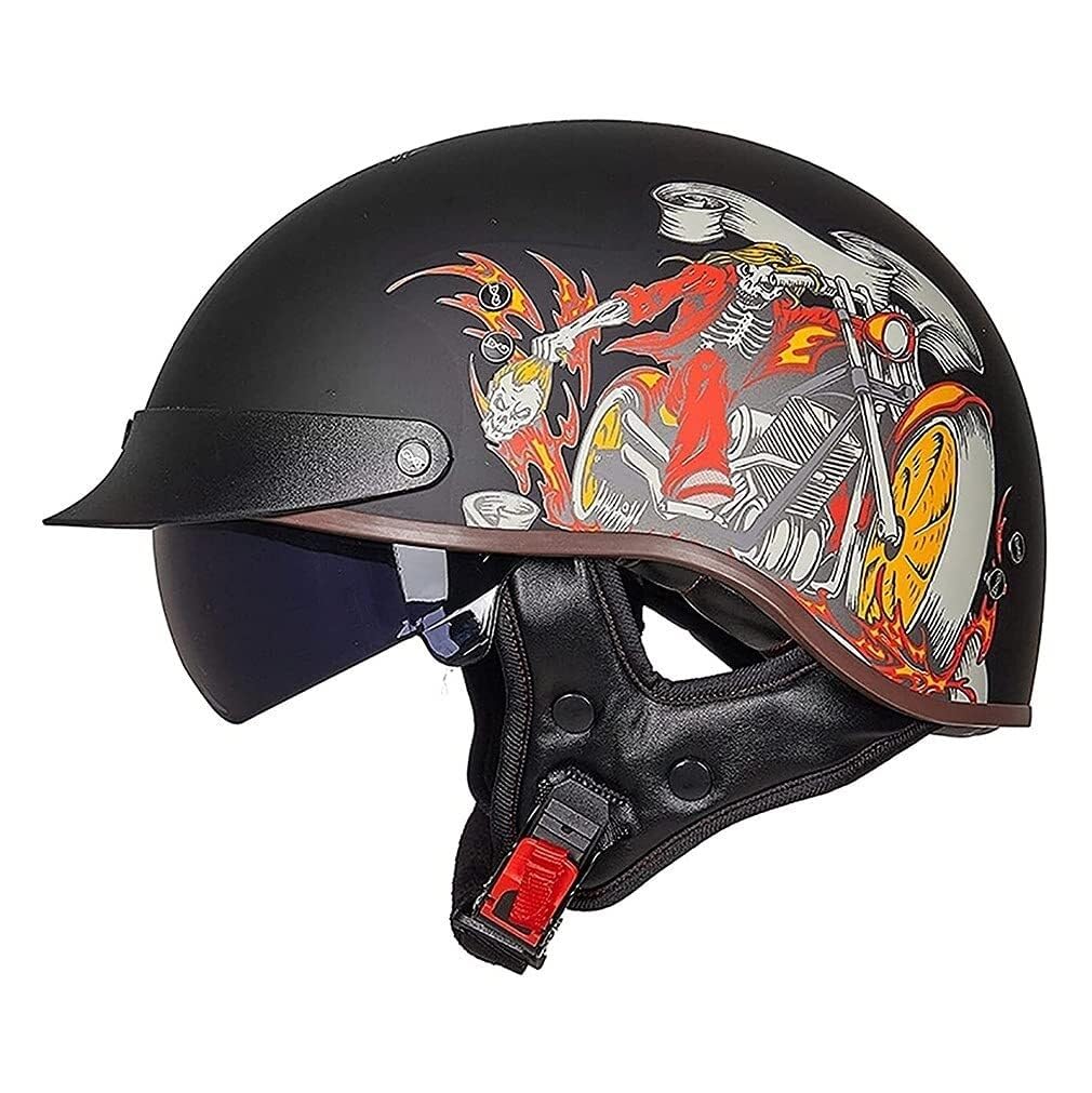 Casque moto jet vintage rétro homologué ECE pour scooter mobylette vélo L