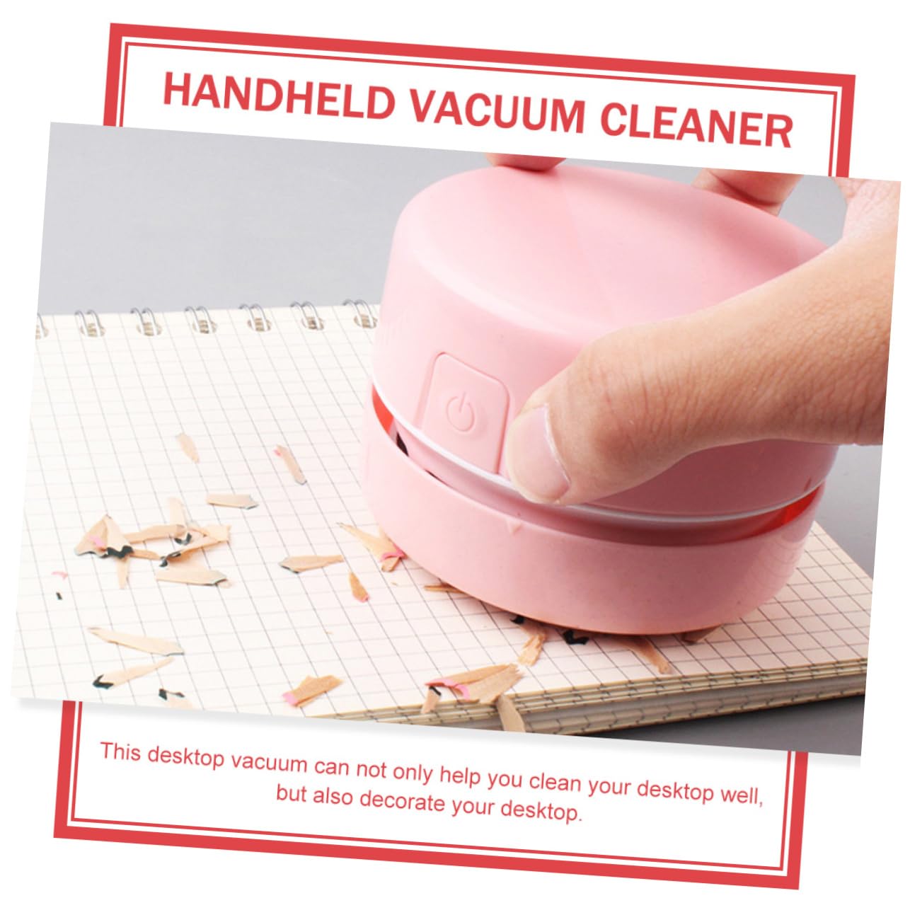 Mikikit 2pcs Portable Handheld Vacuum Cleaner Compact Electronic Desk Cleaner for Home Office Car Effortlessly Removes Dust Hair Crumbs Lightweight Convenient Design