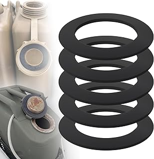5Pack Jerry Can Gaskets Compatible with Scepter Military-Style Plastic Fuel Cans and Compatible with USMC Blitz Vintage Metal Gas Cans, Replacement Gasket for Screw-On Spouts and 5 Gallon Caps
