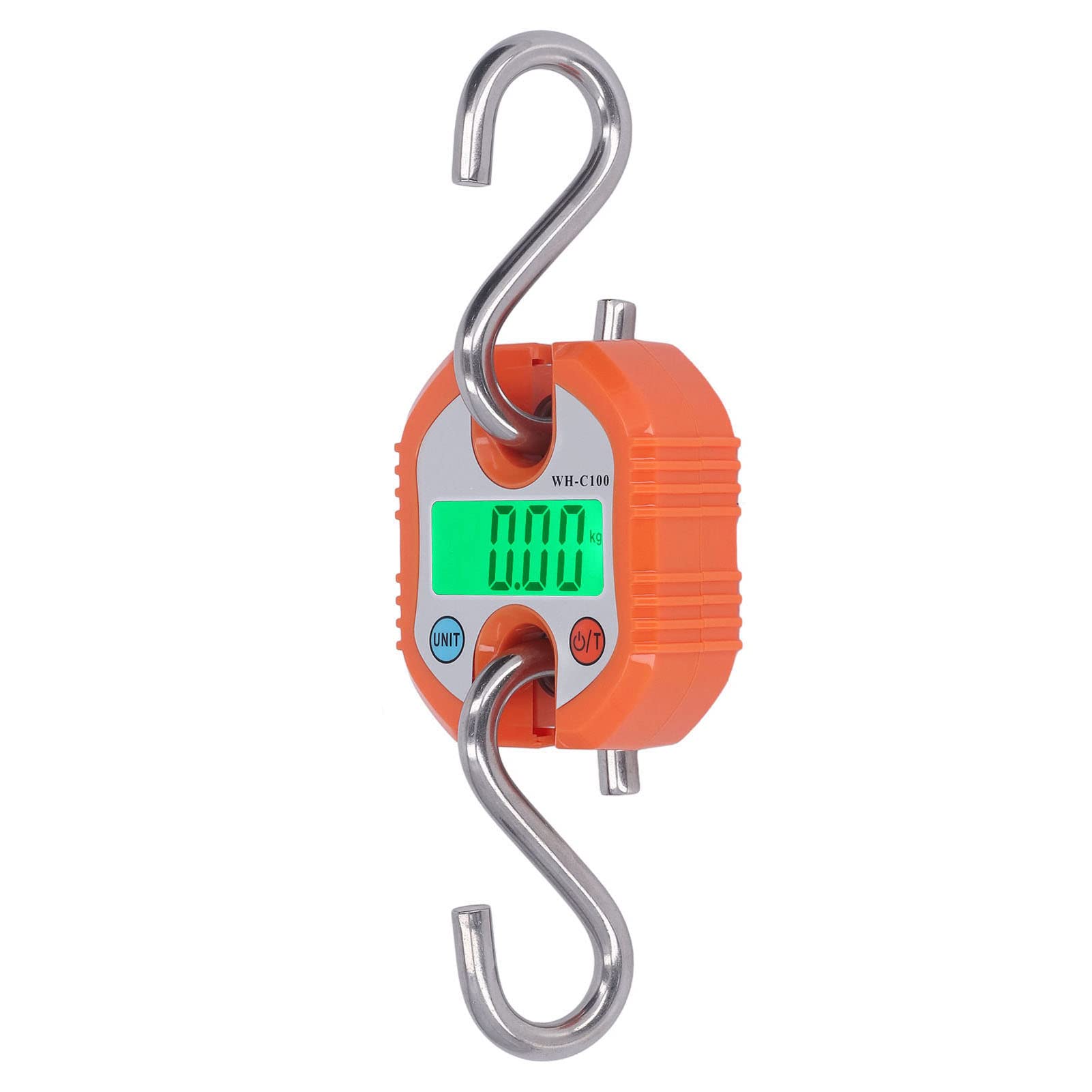 Balance Suspendue Arrêt Automatique 150 Kg, Pèse-Bagages Structure Résistante, pour Entrepôt, Logistique et Transport (Orange)