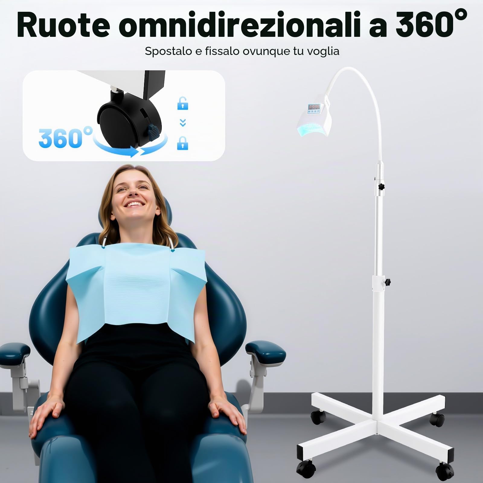 Lampada Dentale A Led Per Sbiancamento Dei Denti Con Denti Mobili Luce Per Sbiancamento Dei Denti Sbiancamento Dentale Luce Bianca Dei Denti 220 V