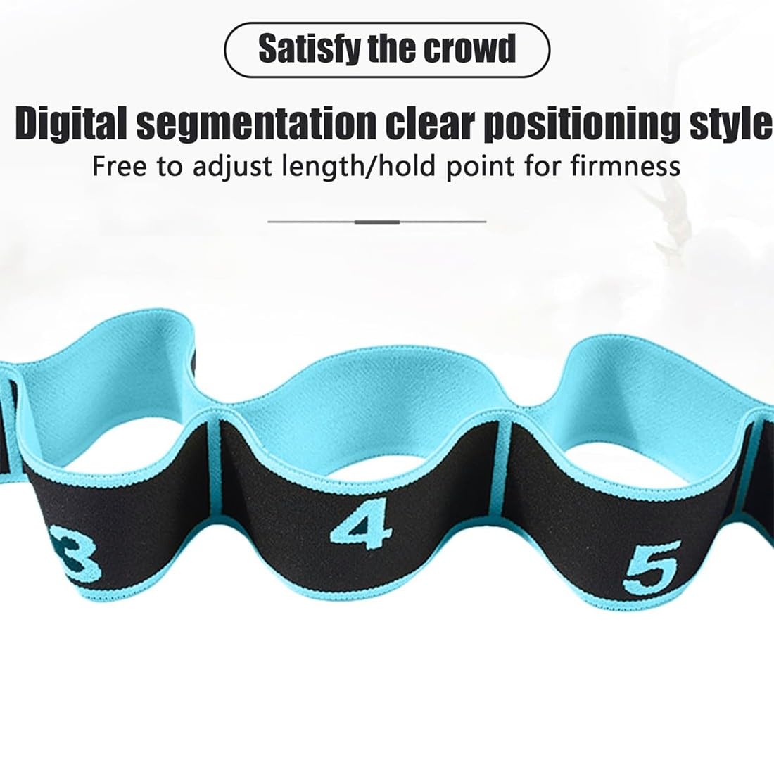 Yoga Straps, Leg Stretching Strap with 9 Loops, Elastic Resistance Bands, Yoga Stretch Tape for Fitness, Pilates and Gymnastics