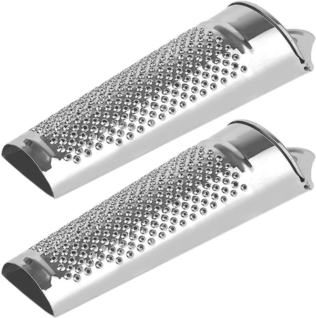2pcs Stainless Steel Nut Grater with Ergonomic Handle for Lemons